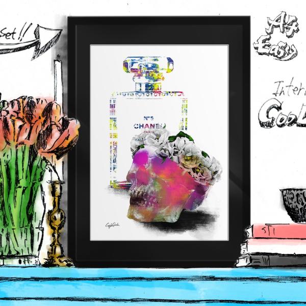 ポップアートポスター ブランド オマージュ シャネル 香水 A4 Craig Garcia Desi...
