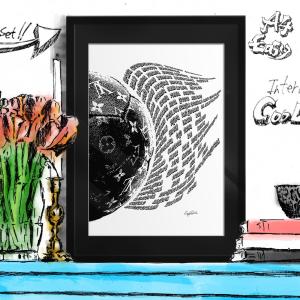 ポップアートポスター ブランド オマージュ ルイヴィトン 世界地図 A4