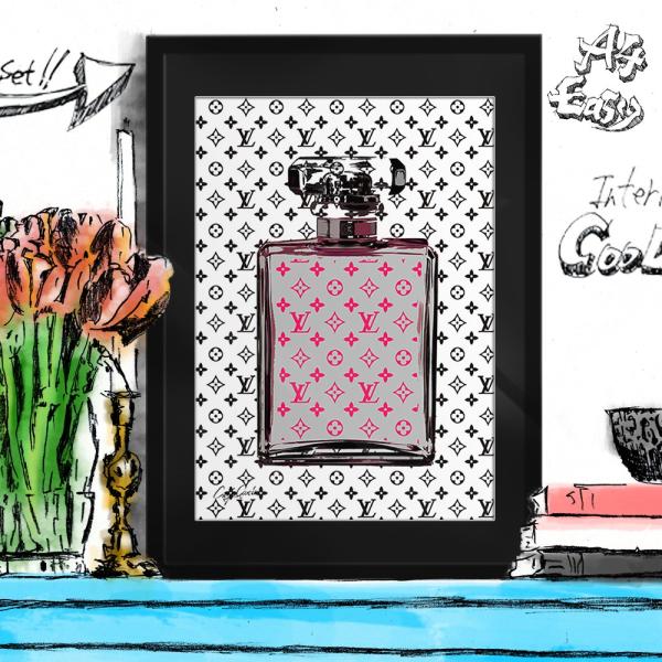 ポップアートポスター ブランド オマージュ ルイヴィトン A4 Craig Garcia LV Mo...