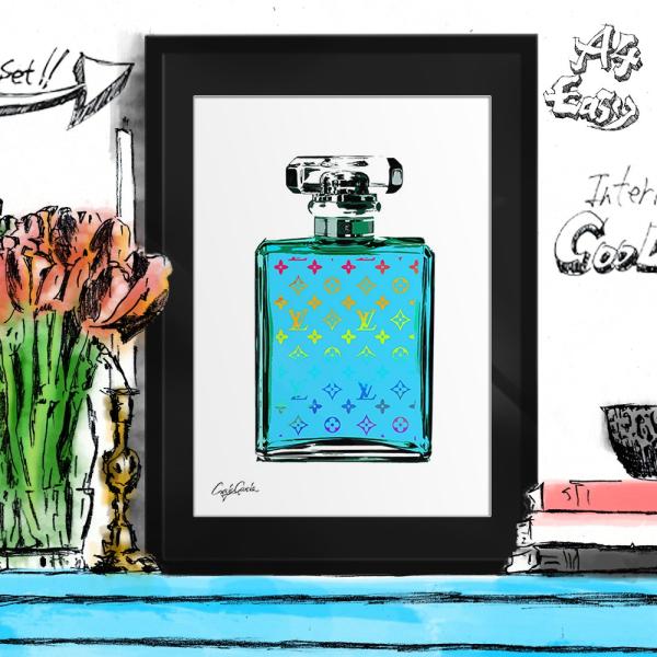 ポップアートポスター ブランド オマージュ シャネル サーフィン A4 Craig Garcia L...