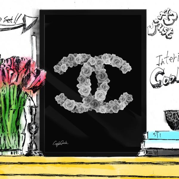 アートポスター ブランド オマージュ シャネル A3 クレイグガルシア Rose Rose Rose...
