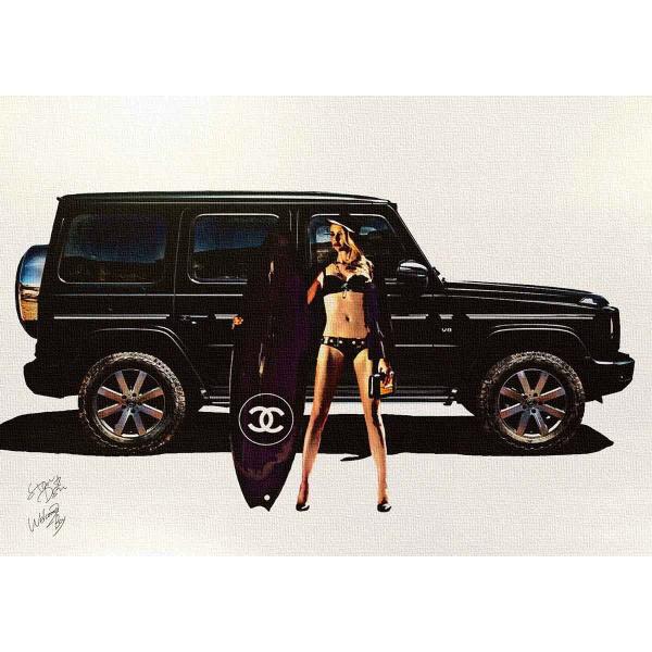 Star Design 【キャンバスポスター】 A1サイズ アートポスター ゲレンデ・サーフガール ...