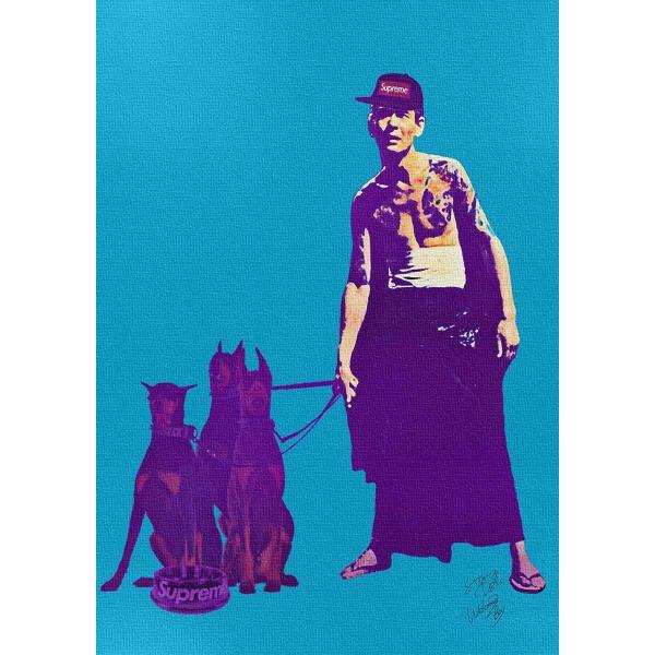 Star Design 【キャンバスポスター】 A1サイズ アートポスター HUNGRY ドーベルマ...