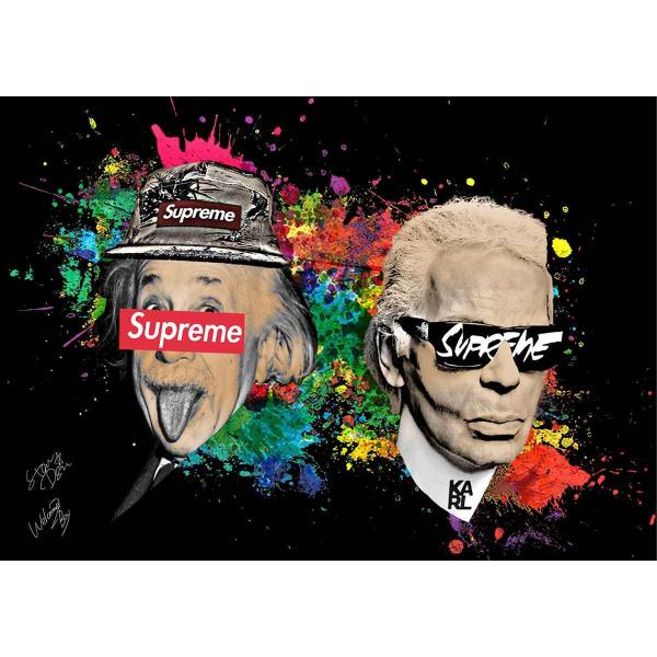 Star Design ポスター A2サイズ アートポスター シュープリーム アインシュタイン カー...