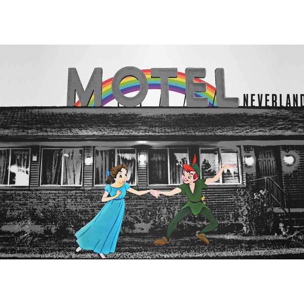Star Design ポスター A3サイズ アートポスター MOTEL NEVER LAND ディ...