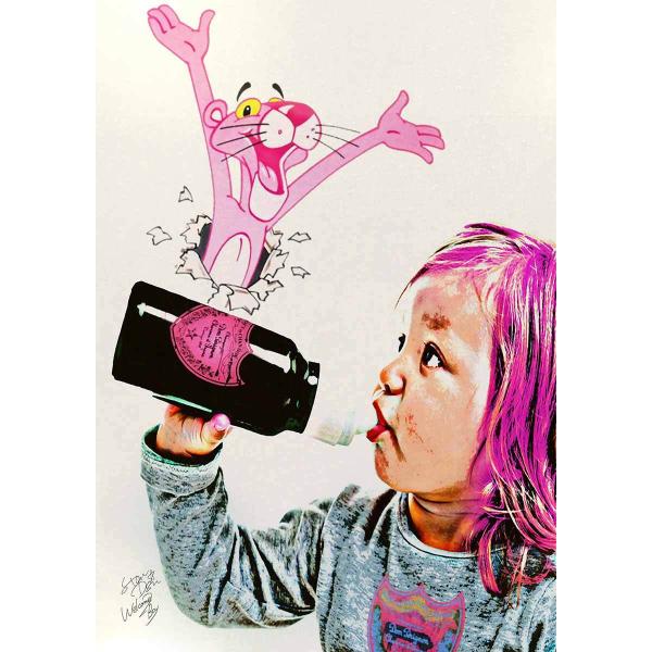 Star Design ポスター A3サイズ アートポスター DOM PERIGNON PINK ピ...