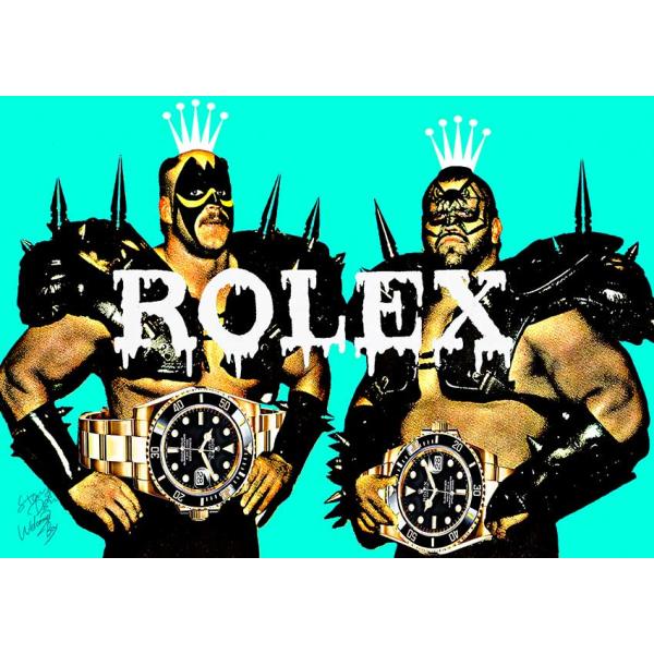 Star Design ポスター A1サイズ アートポスター ROLEX グレー プロレス ポップア...