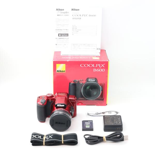 【極上品】ニコン Nikon デジタルカメラ COOLPIX B600 RD 光学60倍 レッド  ...