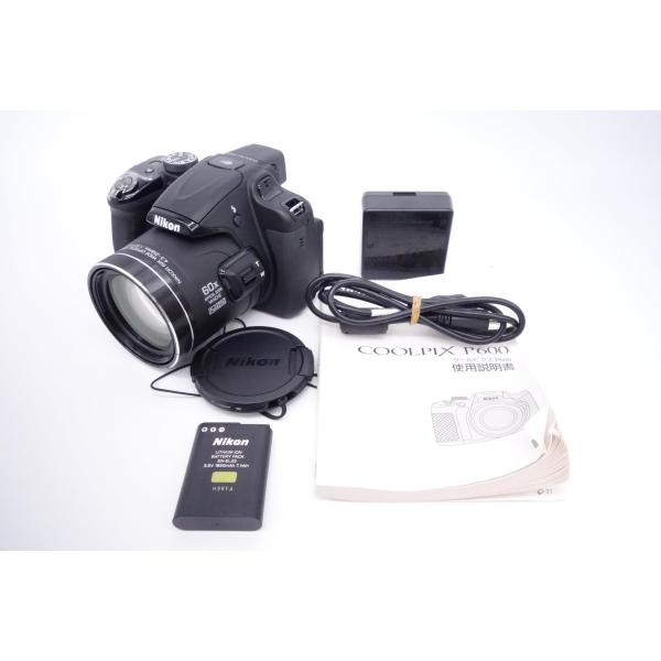 【極上品】ニコン Nikon デジタルカメラ P600BK ブラック