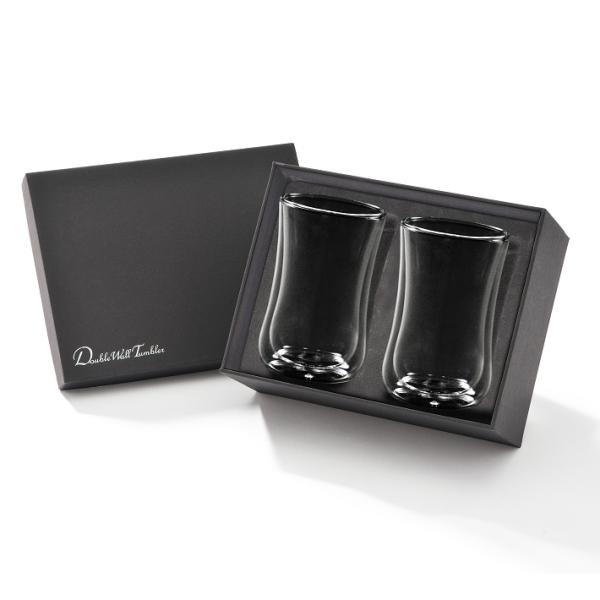 ダブルウォール タンブラー 300ml 透明 クリア 保温 保冷 二重構造 結露しにくい クール ホ...