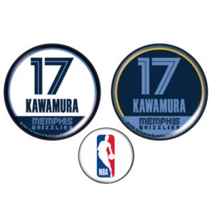 NBA バスケット 缶バッジ3個セット 河村勇輝　YUKI KAWAMURA 応援 観戦 nba54873