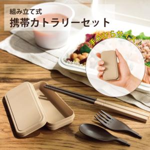 カトラリーセット SDGs バンブーファイバー サステナブル セット 組み立て お弁当 キャンプ 携帯 アウトドア 持ち運び コンパクト お箸 スプーン フォーク｜グッドメイク-Yahoo!ショップ