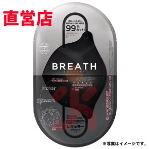 目玉商品 BREATH SILVER QUINTET MASK ブレスマスク レギュラーブラック1袋（2枚入）PM0.1〜PM2.5対応 ナノマスク ウイルス対策