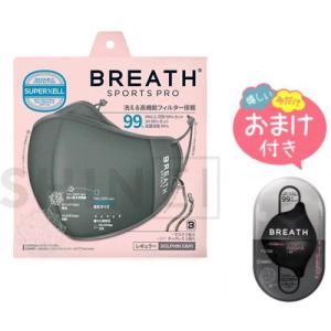 目玉商品 BREATH ブレススポーツマスクプロ ネイビー 1袋 ＋おまけ（黒