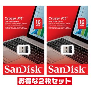 サンディスク・超小型16GB【USBメモリSDCZ33-016G-G35 x2本セット】UCruzer Fit