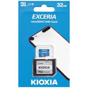 東芝・キオクシア32GB【microSDHCカードLMEX1L032GG2】SDアダプタ付・EXCERIA CLASS10・UHS-I・最大R=100MB/s microSD 32GB