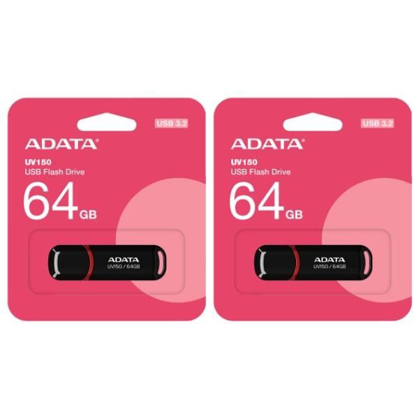 「2本セット」 USBメモリ 64GB 5年保証 USB3.2 Gen1 A-DATA AUV150...