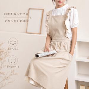 花藝エプロン 日系 フランス風 ネイルサロン ...の詳細画像2
