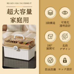 救急箱 薬箱 超大容量 おしゃれ 3段収納 北...の詳細画像3