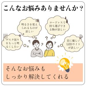 デスクライト コードレス led 充電式 明る...の詳細画像1