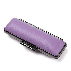 Airself 印鑑卸売工房 印鑑ケース PUレザー STソフト牛 ブラックメタル枠  はんこケース 印鑑入れ 最高級朱肉付