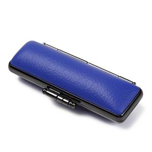 Airself 印鑑卸売工房 印鑑ケース PUレザー STソフト牛 ブラックメタル枠  はんこケース 最高級朱肉付 認印 銀行印 実印用