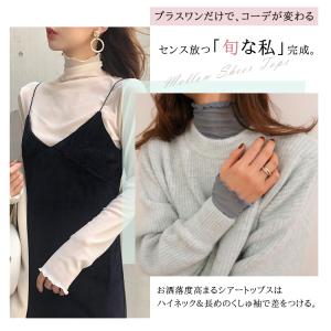 シアーブラウス トップス 重ね着 シアートップ...の詳細画像1