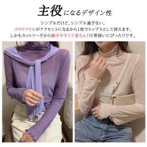 シアーブラウス トップス 重ね着 シアートップ...の詳細画像3