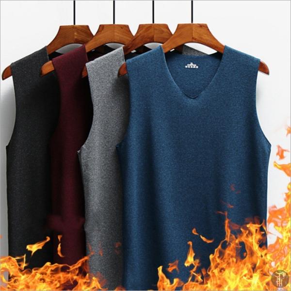 発熱インナー タンクトップ メンズ インナー トップス 肌着 ノースリーブ 下着 保温 暖かい 防寒...