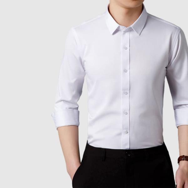 シャツ メンズ 長袖 ひんやりシャツ ノーアイロン 吸汗速乾 無地 柔らかい 快適な軽い カジュアル...