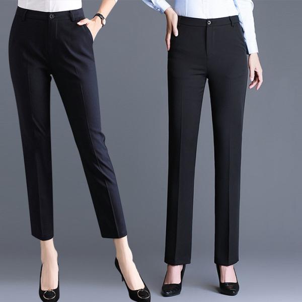 スーツパンツ レディース 洗える テーパードパンツ ストレートパンツ センタープレス 通勤 オフィス...