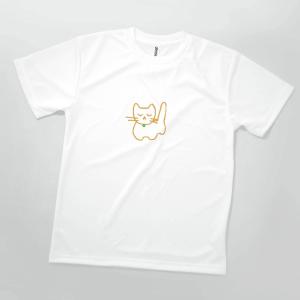 Tシャツ ねこ 猫 ネコ CAT 発汗性の良い快適素材 ドライTシャツ｜goods-pro