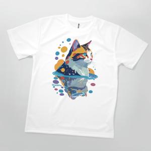 Tシャツ 水たまりと猫 ネコ｜goods-pro