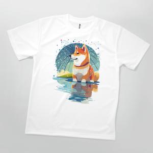 Tシャツ 雨と柴犬 イヌ｜goods-pro