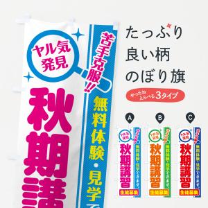 のぼり旗 秋期講習・生徒募集・無料体験・見学