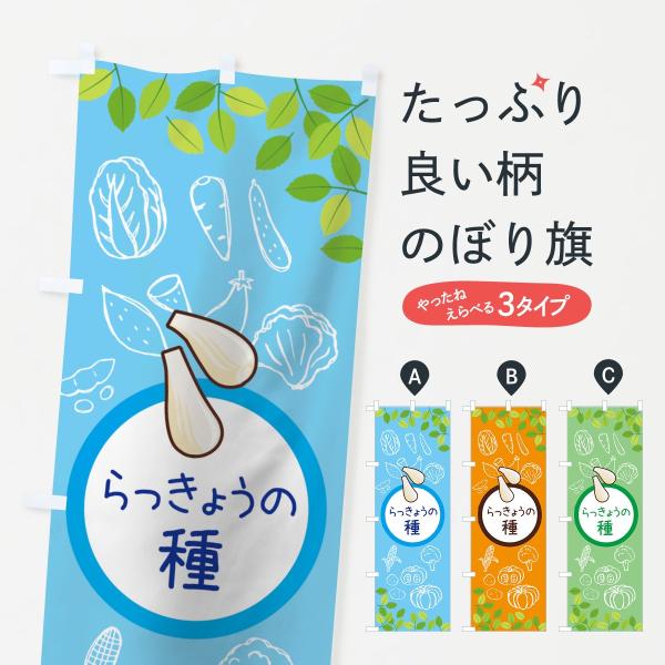のぼり旗 らっきょうの種