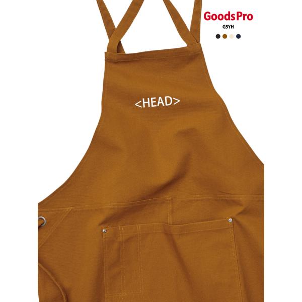 【HEAD HTMLコードタグ】12.2oz ヘヴィーキャンバス エプロン デザイン プリント 4色