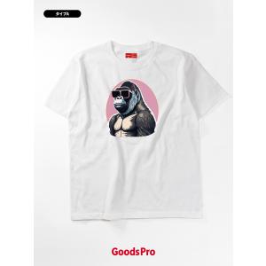 Tシャツ サングラスとゴリラの詳細画像1