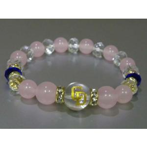 プロ野球 中日ドラゴンズ グッズ 天然石ブレスレットピンクCDロゴSサイズ-242