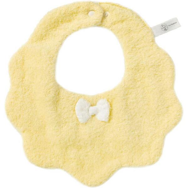 楠橋紋織 スタイ わた媛ベビー リボン付き雲スタイ イエロー 80サイズ(1-66276-90-Y)