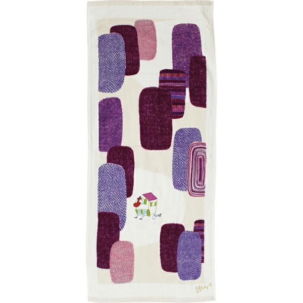 楠橋紋織 フェイスタオル moritaMiW 不思議の国のアリス パープル 約80×34cm A-6...