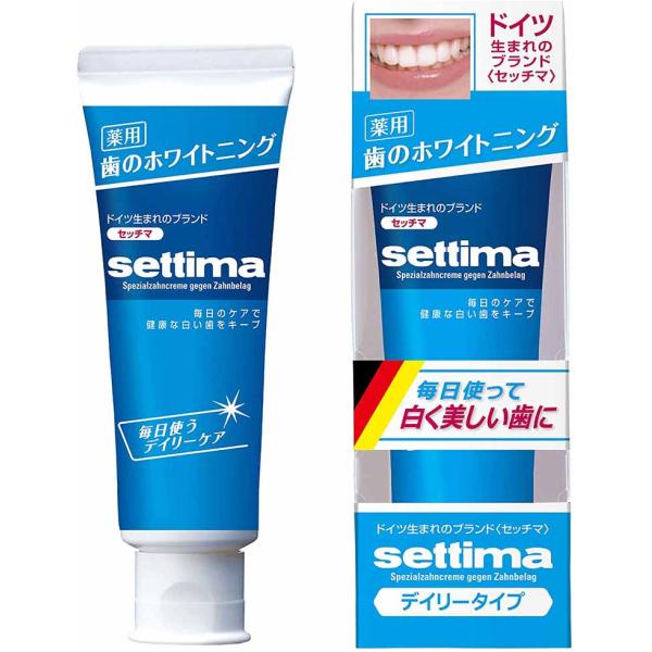 settima(セッチマ) ホワイトニング 歯みがき デイリーケア ファインミントタイプ 80g