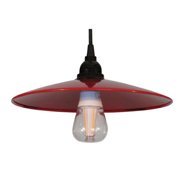 アウトレット エス・ティー・イー LED ペンダントライト ラフランス 電球色 クリア 調光 赤 (...