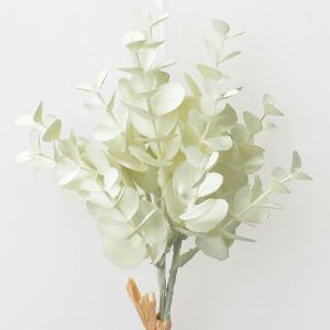 アスカ 造花 ミニユーカリ バンチ クリームグ...の詳細画像2