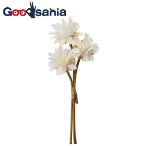 アスカ 造花 ミニフラワー バンチ クリームホワイト 全長約29cm 花径約6.5cm A-34393-011 1束(3本組)