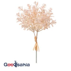 アスカ 造花 ミニリーフバンチ ペールピンク 全長:約23cm、幅:約16cm 1束(3本組) A-44116-003B