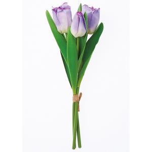 アスカ 造花 チューリップバンチ パープル 全...の詳細画像3