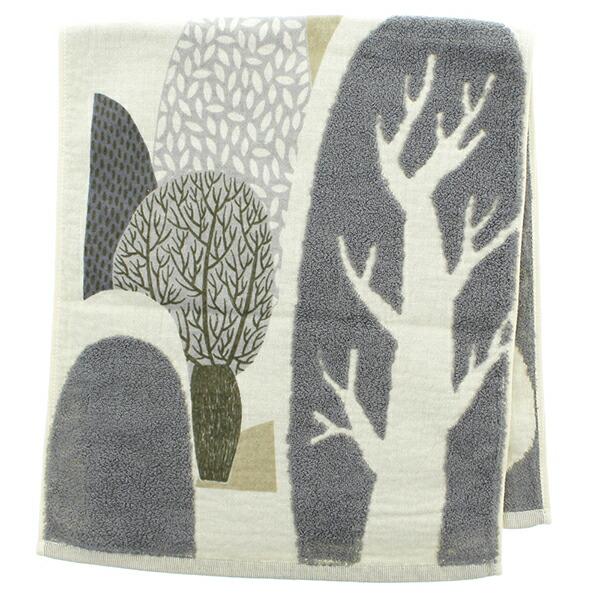 楠橋紋織 フェイスタオル moritaMiW 森のわが家 グレー 約34cm×80cm