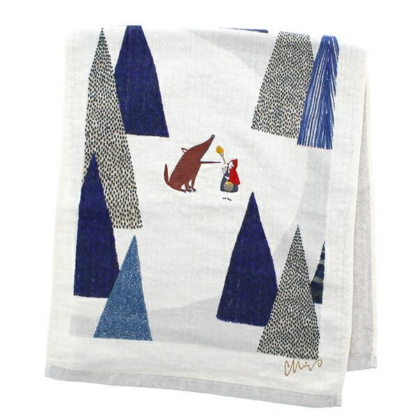 楠橋紋織 フェイスタオル moritaMiW 赤ずきん 紺 約34cm×80cm