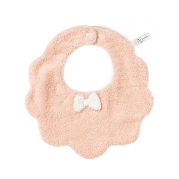 楠橋紋織 スタイ わた媛ベビー リボン付き雲スタイ ピンク 80サイズ(1-66276-90-P)